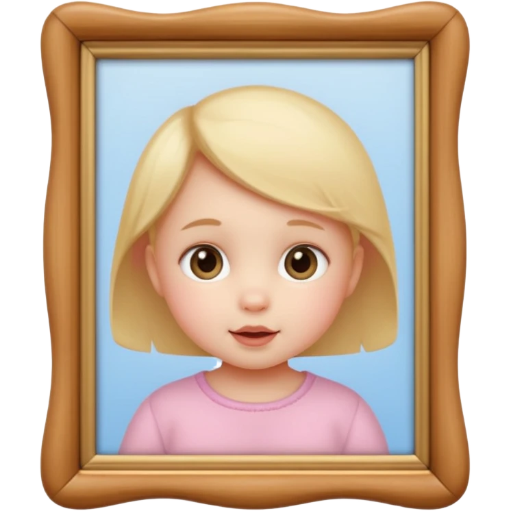 baby face inside a photo frame emoji