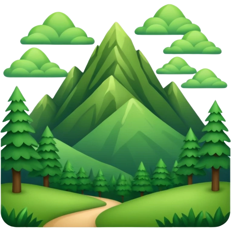 green mountain emoji