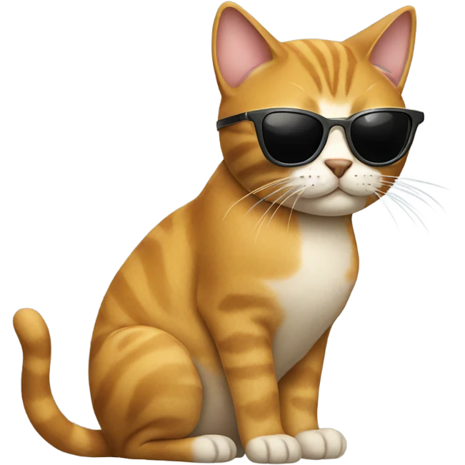 Cat with sunglasses emoji