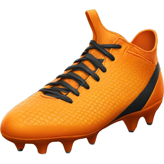 orange football boot emoji