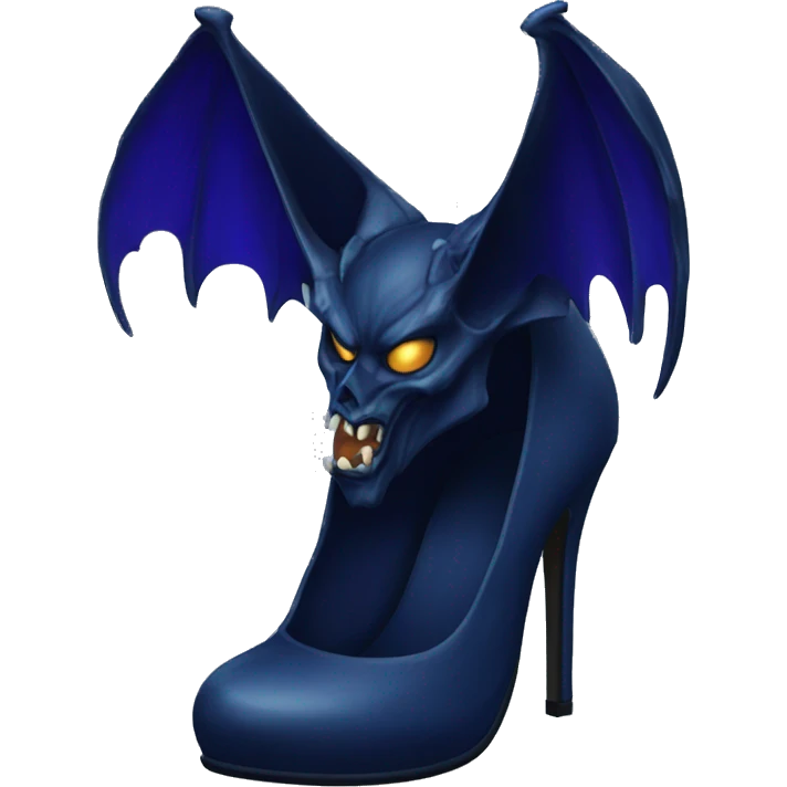 Demonic dark blue heeled  emoji