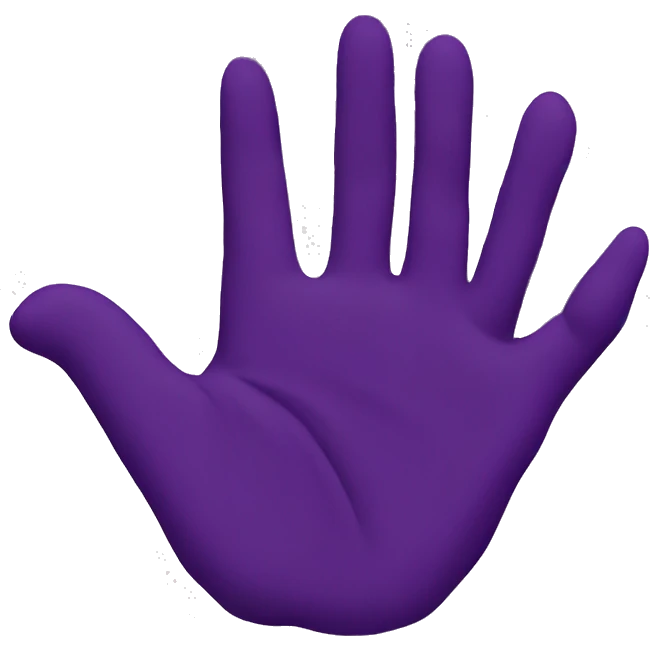 purple hand on a flag emoji