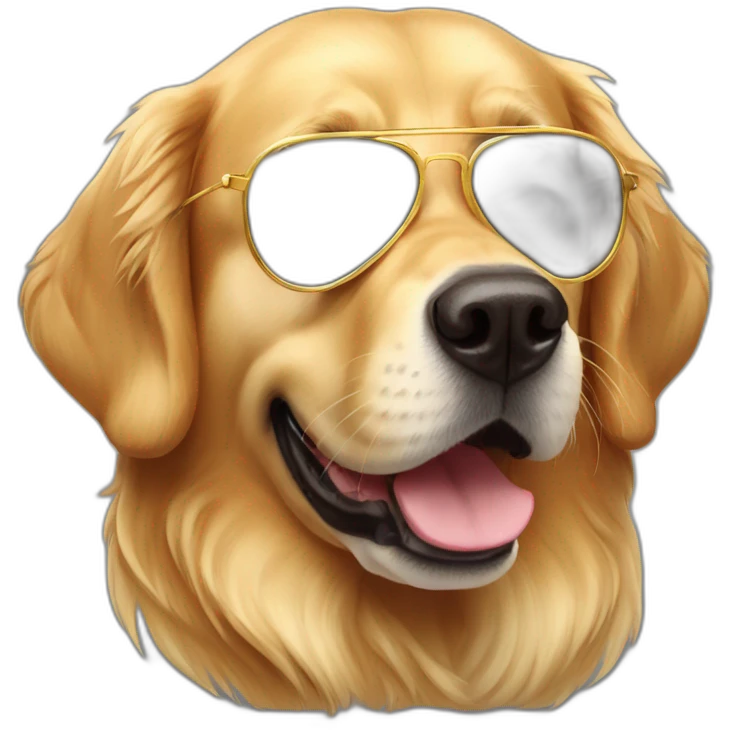 Golden-retriver-with-sunglasses emoji