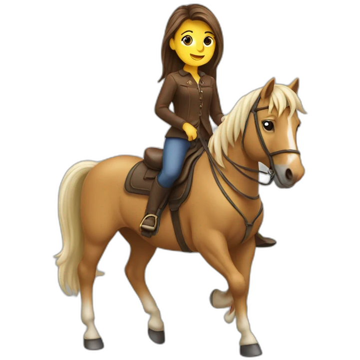 Fille sur cheval emoji