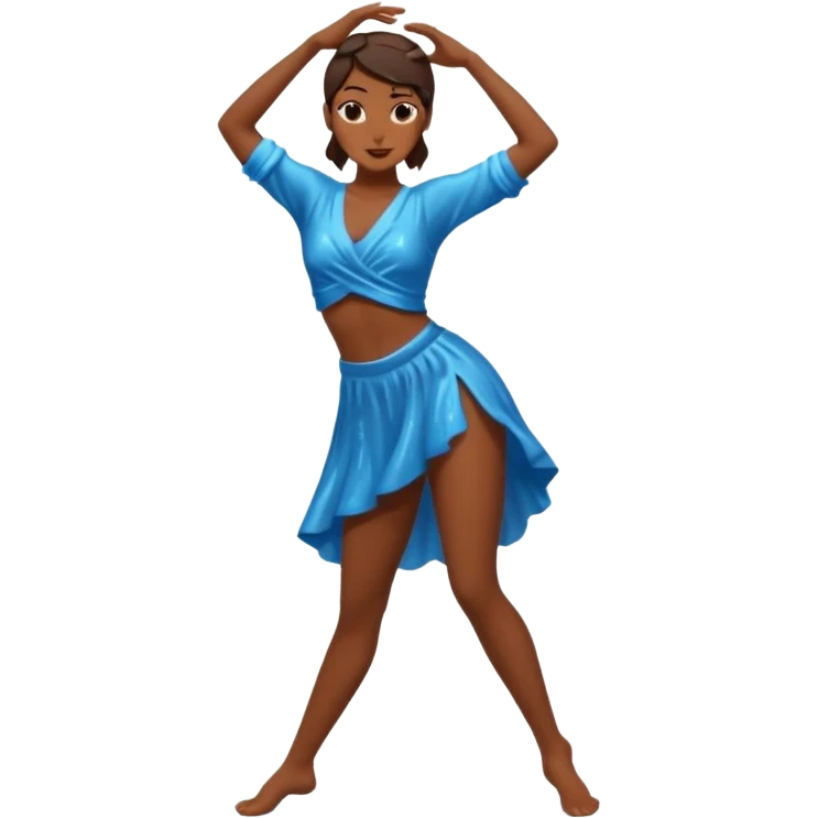 Brown silhouette female dancer in the rain emoji