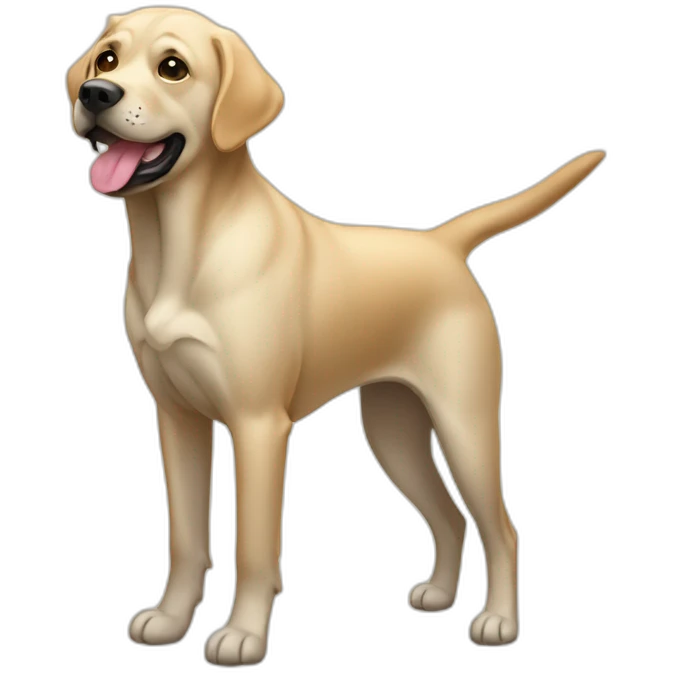 a labrador pooing emoji