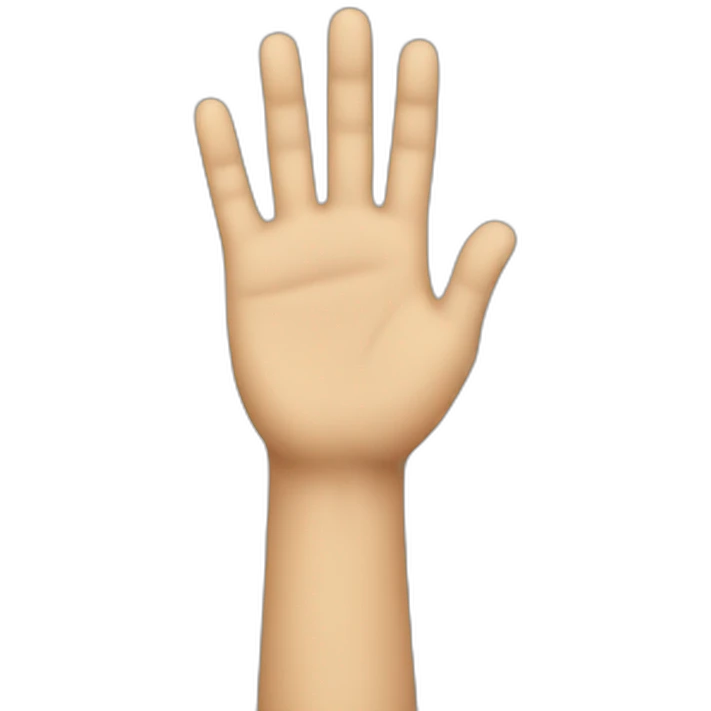 Raising hand emoji