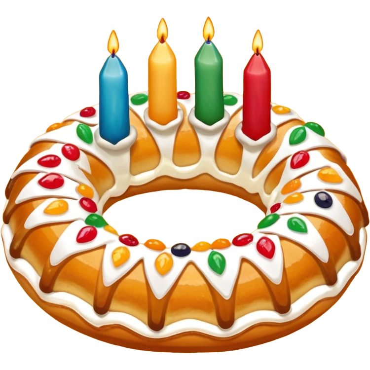 rosca de reyes tradicional sin velas emoji