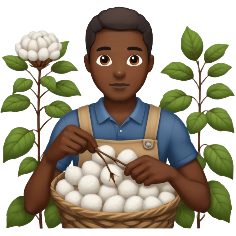 black man picking cotton  emoji