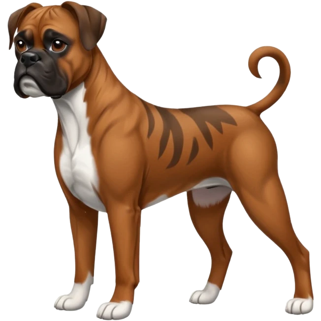 Perro boxer atigrado  emoji