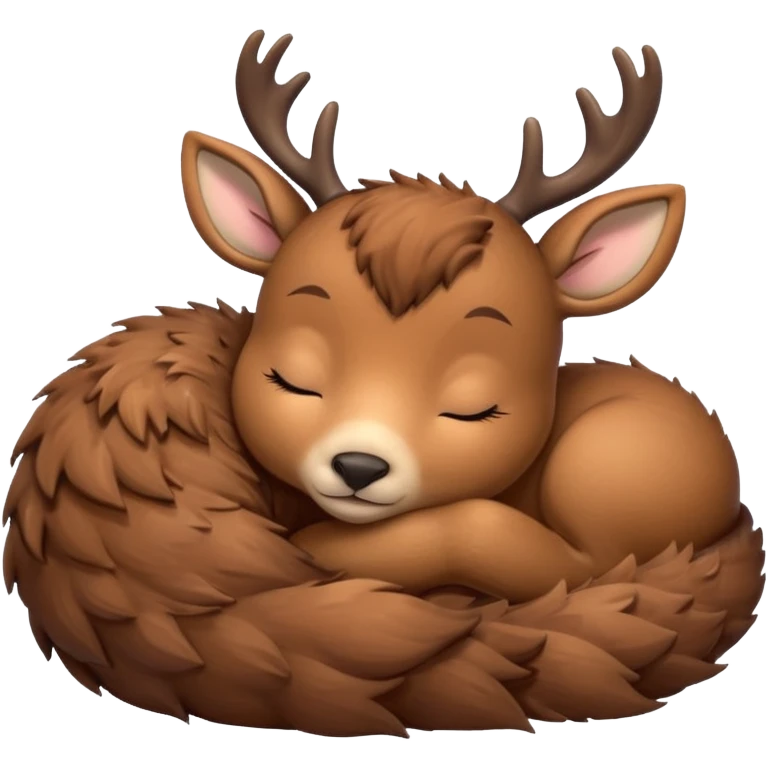 Cute deer sleeping emoji