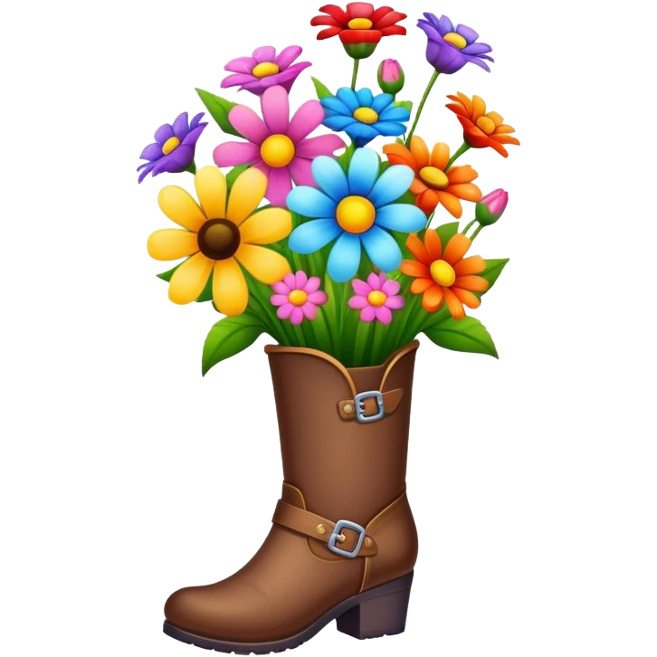flowers in a boot emoji
