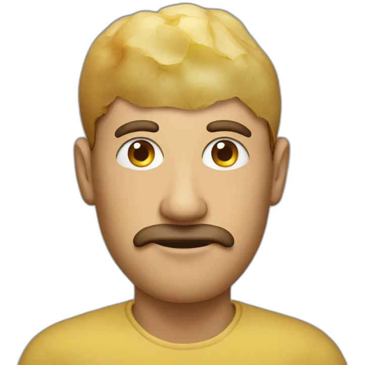 Man with potato on the head emoji