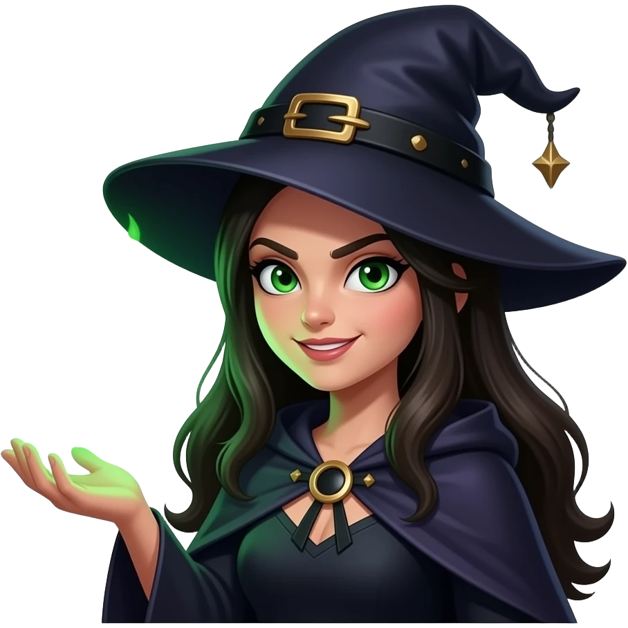 A dark sorcerer’s evil girl, hand holding a WhatsApp logo burning with green magical flames. Text below: 'This place is better than WHATSAPP!'. Cinematic lighting, high-contrast emoji emoji