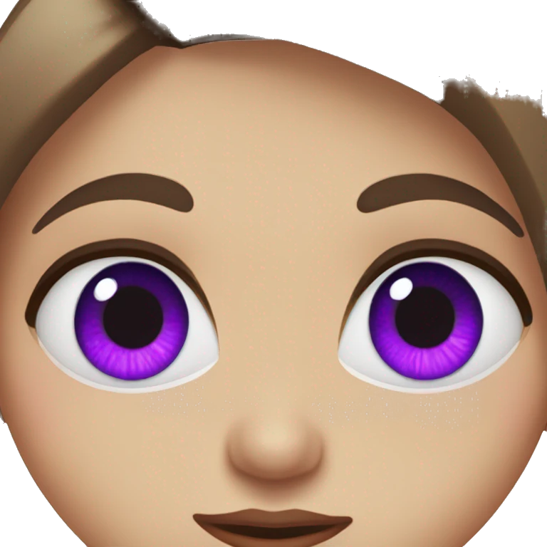 Girl with brown hair and blue eyes with bloodshot eyes and big purple eye bags  emoji