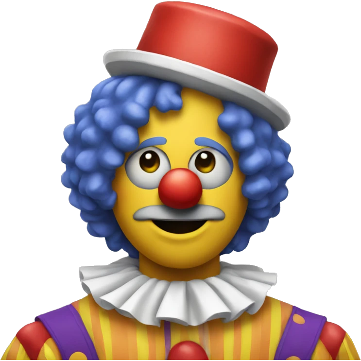 Relax face with clown costume emoji