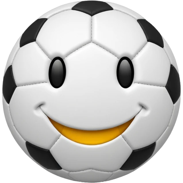 Soccer smiley face emoji