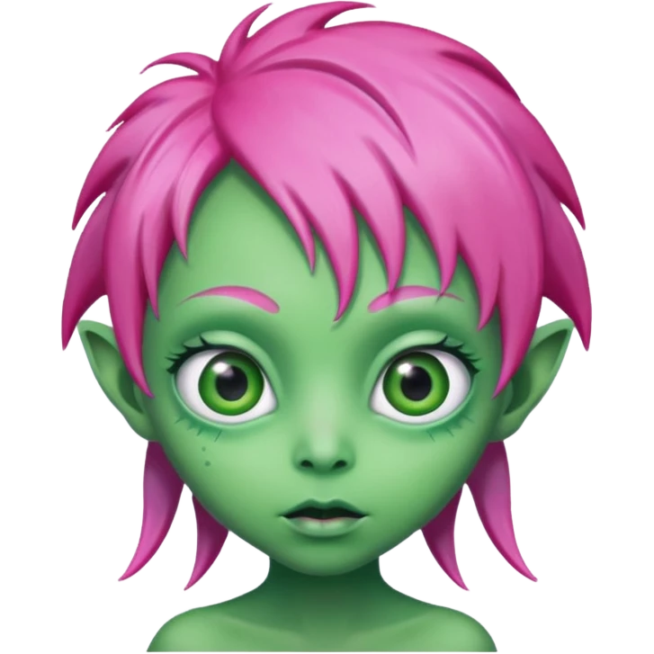 pink haired alien emoji