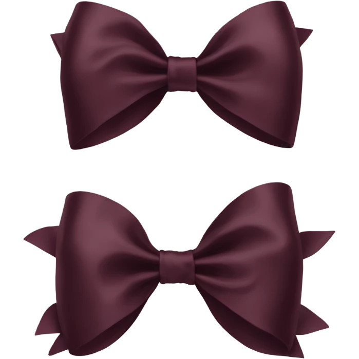 dark burgundy silk bow emoji