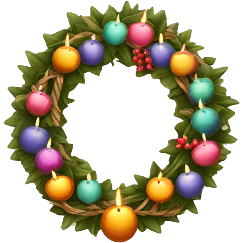 Boho Adventkranz  emoji