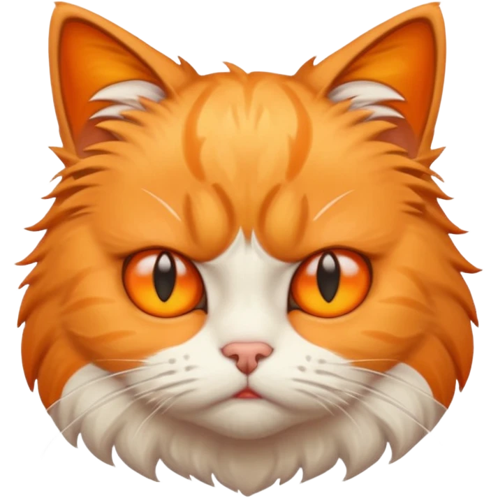 a cat is sad and mad emoji