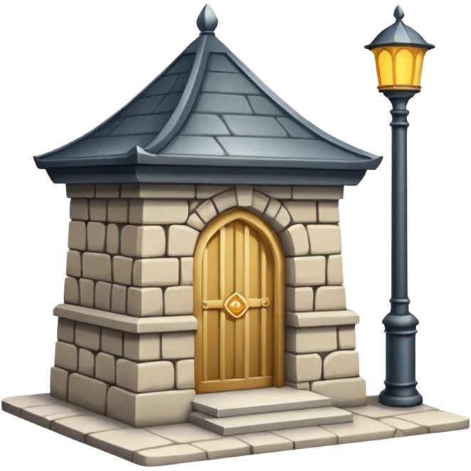 guard post near palace gates show in front of palace gates emoji