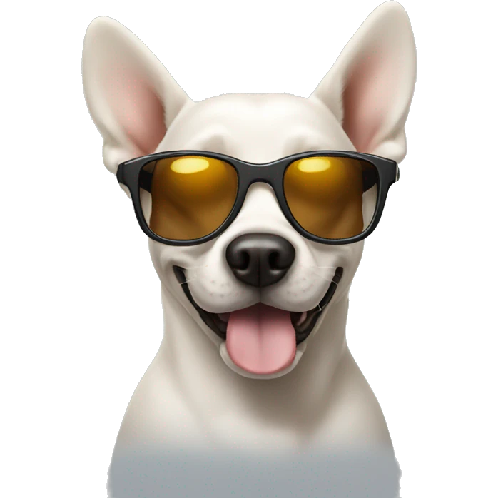 Dog wearing sun glasses emoji