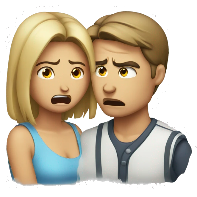 angry couple crying emoji