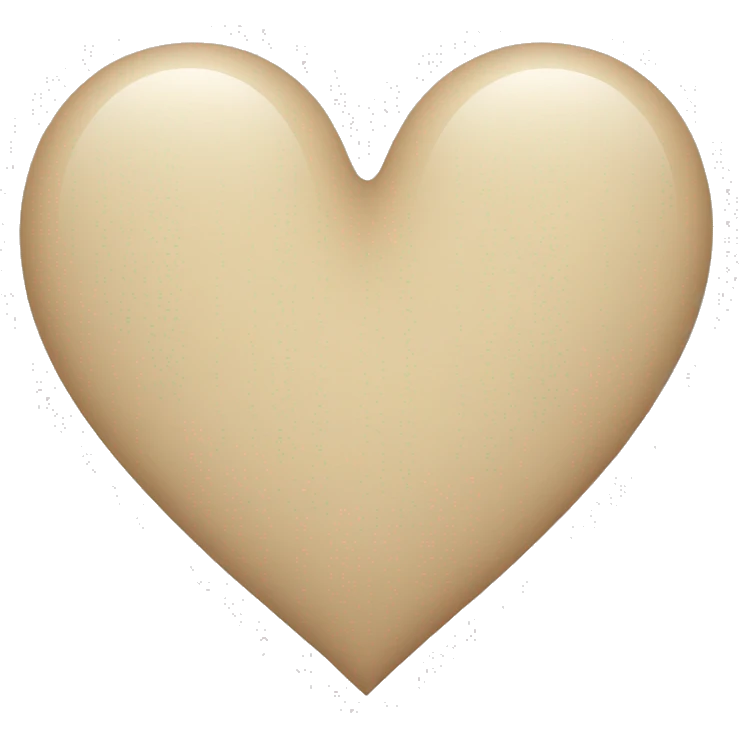 beige heart emoji