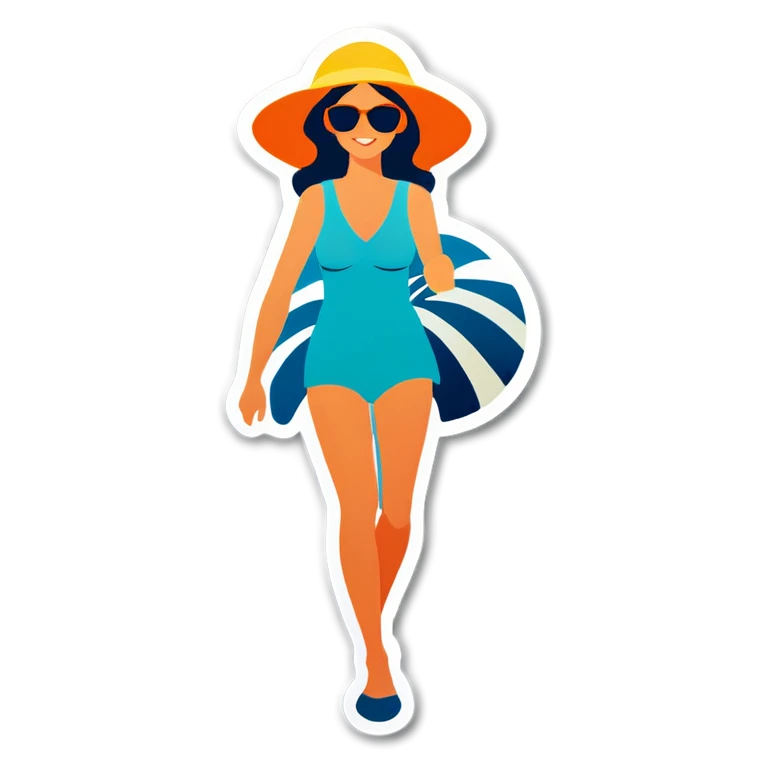 Woman in the beach emoji