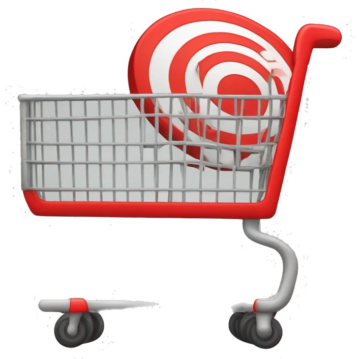 Target shopping cart that’s all red in color emoji
