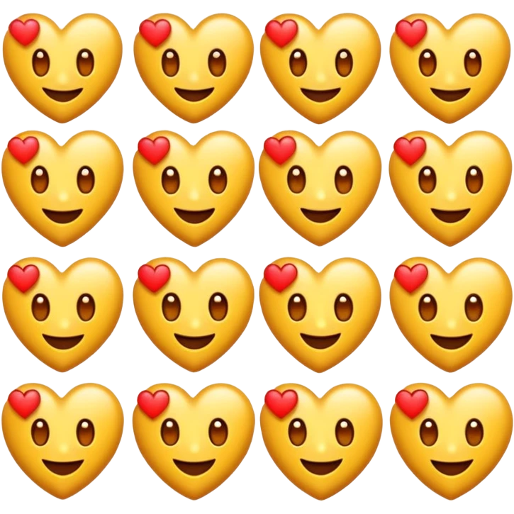 Emojis de sonrisa derretida con ojos de corazón emoji