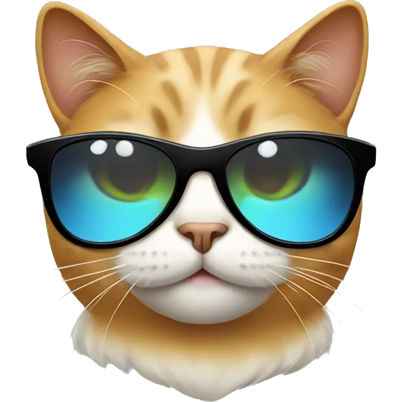 Cat with sunglasses emoji