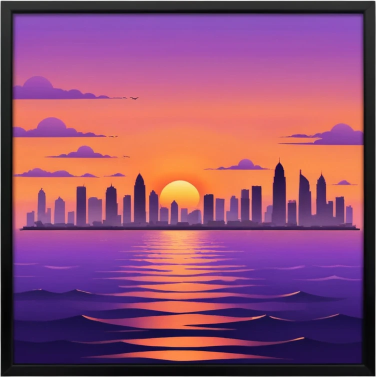 Mumbai sunset at sea link emoji