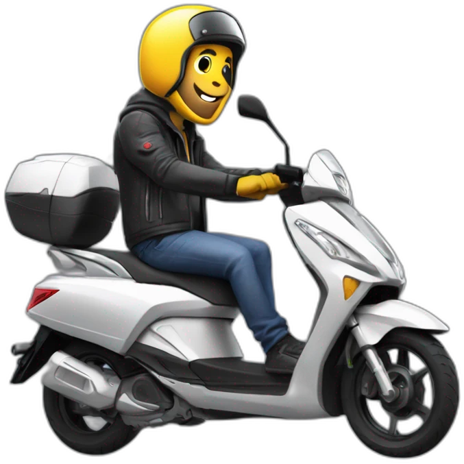 Le rappeur JUL qui cabre sur un scooter T-max Yamaha emoji