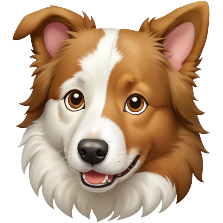 bordercollie mixed with a chinese rural dog emoji