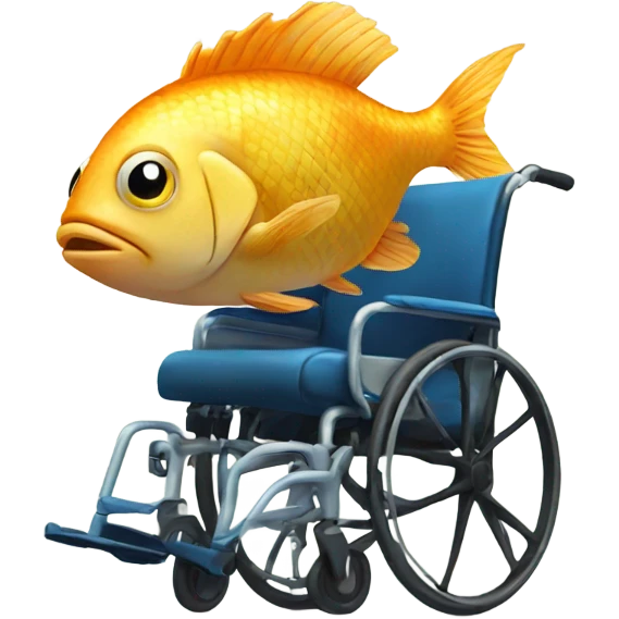 Fish in wheelchair  emoji