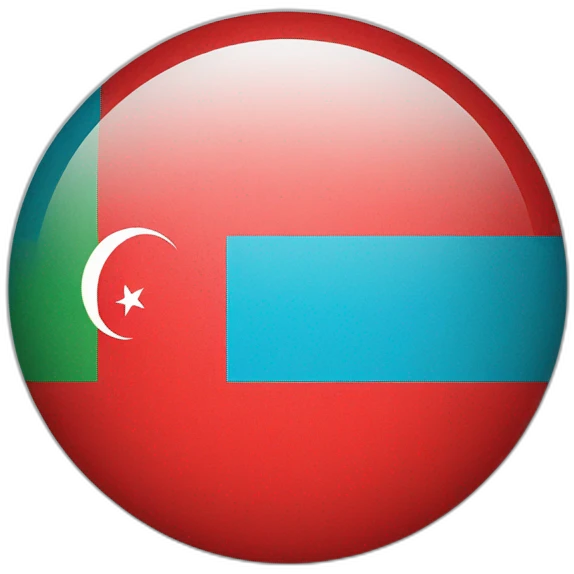 Turkiye and azerbaijan flag mixed emoji