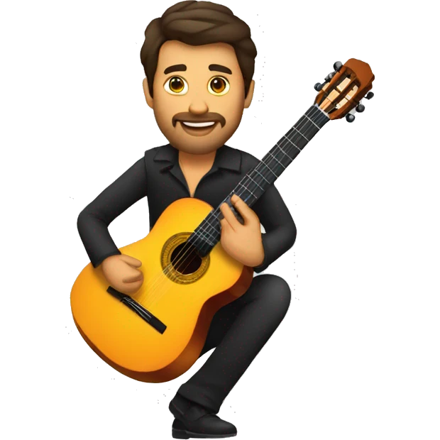 flamenco guitar played by spanish person emoji