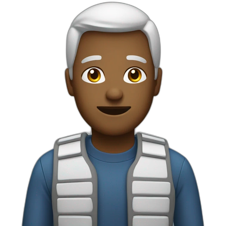 une personne enjambant une barrière emoji