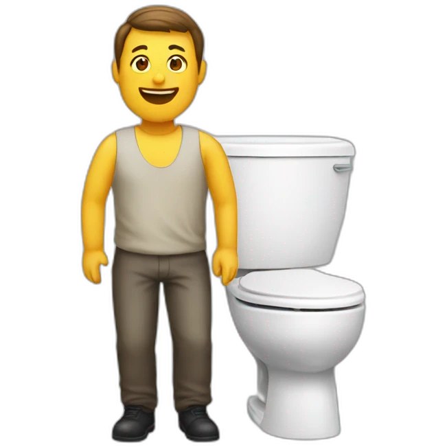 Toilet man emoji