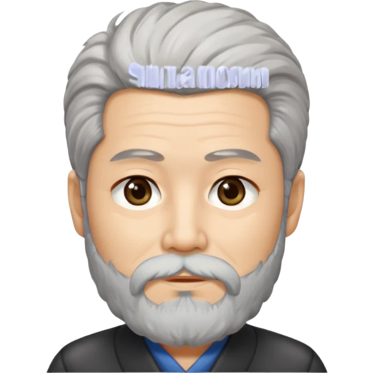 mature Japanese man with salt and pepper hair and beard emoji