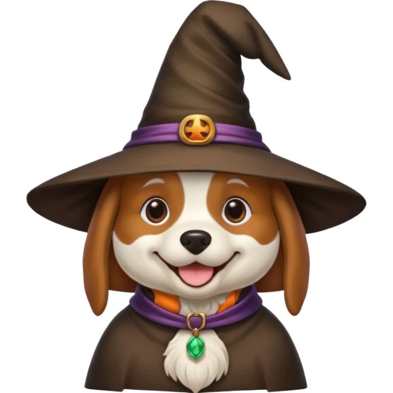 Dog with witch hat emoji
