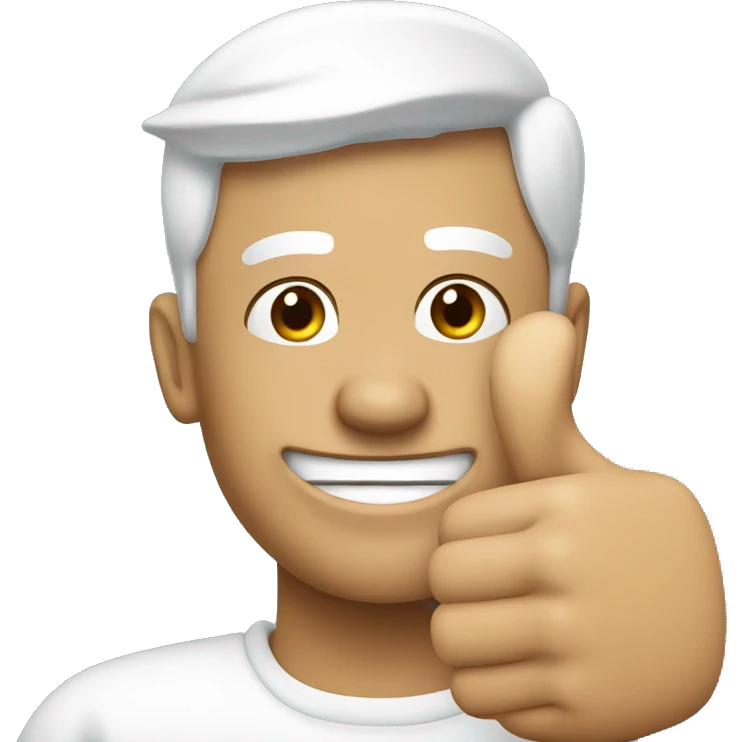 Cancelled thumbs up white emoji