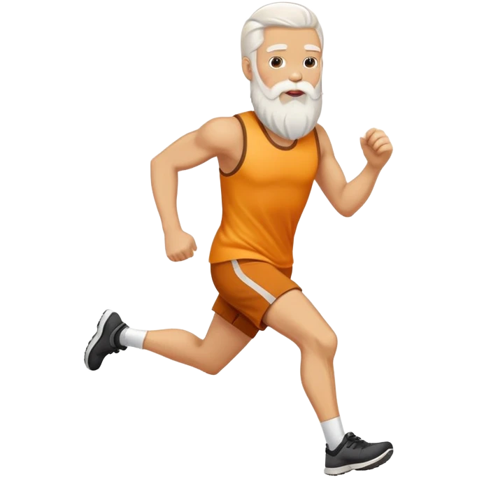 running man with long beard emoji