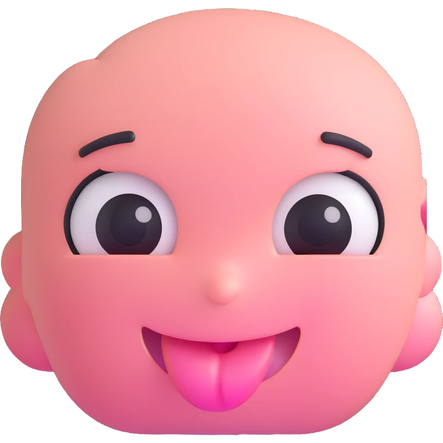 blushing face with eyes rolled up and tongue out emoji