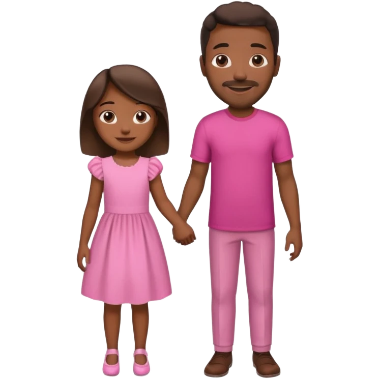 black man with a white little girl emoji