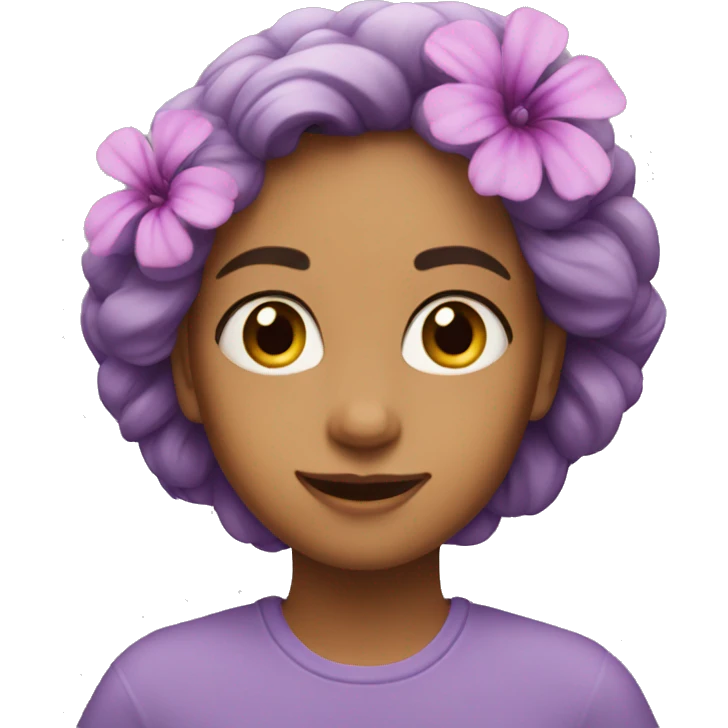 Lila flower emoji