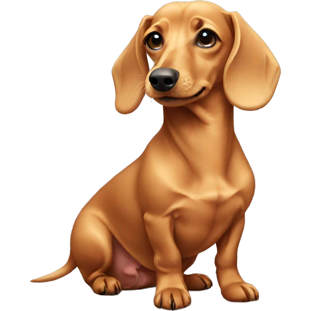 blonde dachshund emoji