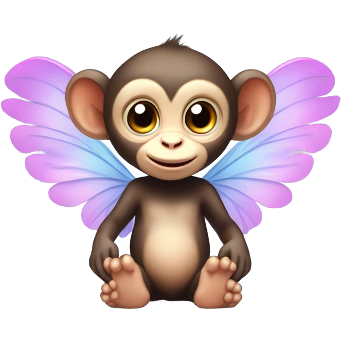 Fairy monkey bird baby emoji